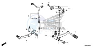 CB500XD CB500X Continue » UK - (E) drawing PEDAL