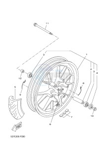 YZF-R125A YZF-R125 ABS R125 (5D7E) drawing FRONT WHEEL