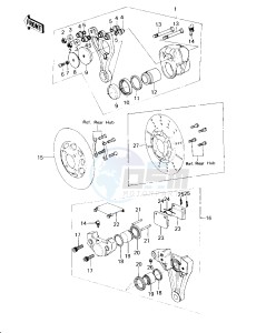 KZ 650 C [CUSTOM] (C1-C3) [CUSTOM] drawing REAR BRAKE