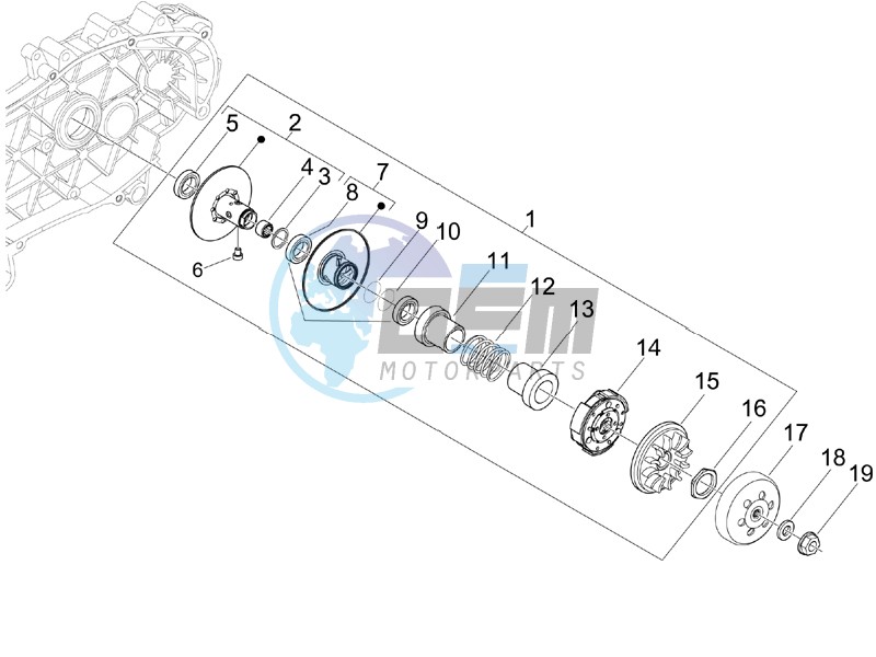 Driven pulley