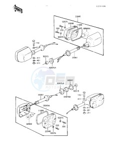 KZ 550 A (A3-A4) drawing TURN SIGNALS -- 82-83 A3_A4- -