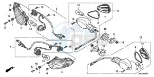 CBR1000RAA UK - (E / ABS MKH) drawing WINKER (CBR1000RR9,A/RA9, A)