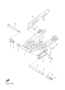 XJR1300C XJR 1300 (2PN3) drawing REAR ARM & SUSPENSION