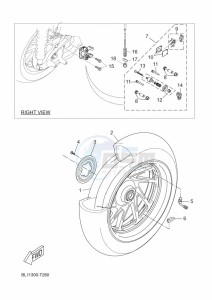 YP400RA XMAX 400 TECH MAX (BL15) drawing REAR WHEEL & BRAKE SYSTEM