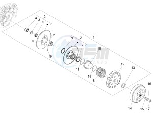 GTS 125 4T 3V ie Super (APAC) (RK, VT) drawing Driven pulley