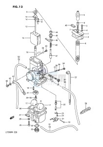 LT250R (E28) drawing CARBURETOR