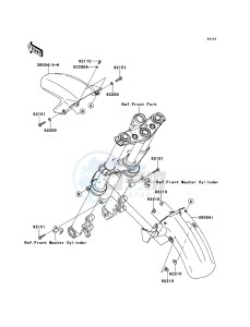 ER-6N ER650CBF GB XX (EU ME A(FRICA) drawing Front Fender(s)