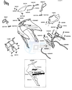 ZX 1000 B [NINJA ZX-10] (B3) [NINJA ZX-10] drawing COWLING