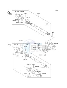 KAF 620 J [MULE 3010 TRANS 4X4] (J1) J1 drawing DRIVE SHAFT-PROPELLER