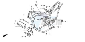 XL600V TRANSALP drawing FRAME BODY