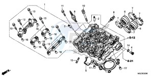 CBR500RE CBR500R UK - (E) drawing CYLINDER HEAD