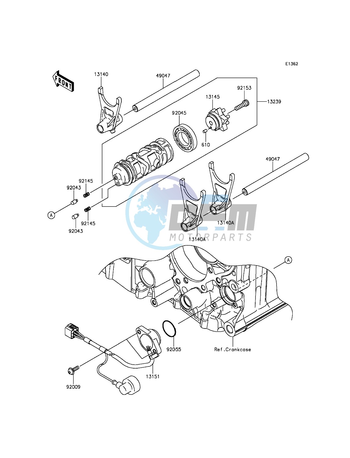 Gear Change Drum/Shift Fork(s)