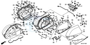 GL1800G GOLDWING 2ED drawing SADDLEBAG (GL1800C/D/E/F/G)