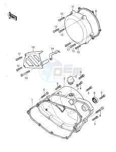 KX 250 A [KX250] (A6-A7) [KX250] drawing ENGINE COVERS