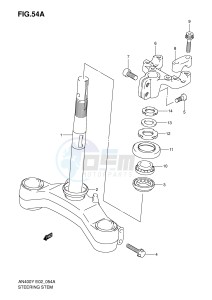 AN400 (E2) Burgman drawing STEERING STEM (MODEL Y)