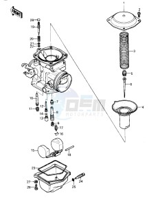 KZ 440 A [LTD] (A1) [LTD] drawing CARBURETOR PARTS -- 80 A1- -