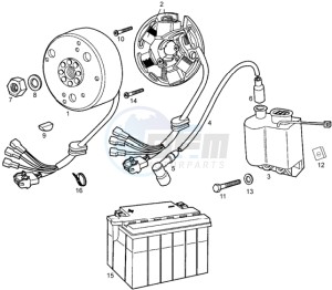 RCR 50 drawing Magneto assembly