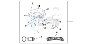 CBF600N9 France - (F / CMF) drawing TOP BOX 35 L NH-A48M