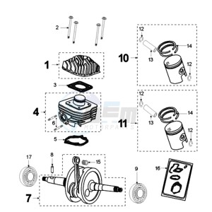 VIVA 2 RDC drawing CRANKSHAFT AND CYLINDER IAE