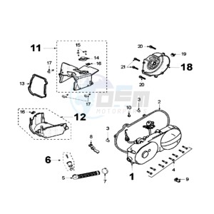 VCLIC EVP drawing CRANKCASE COVER WITH SENSOR