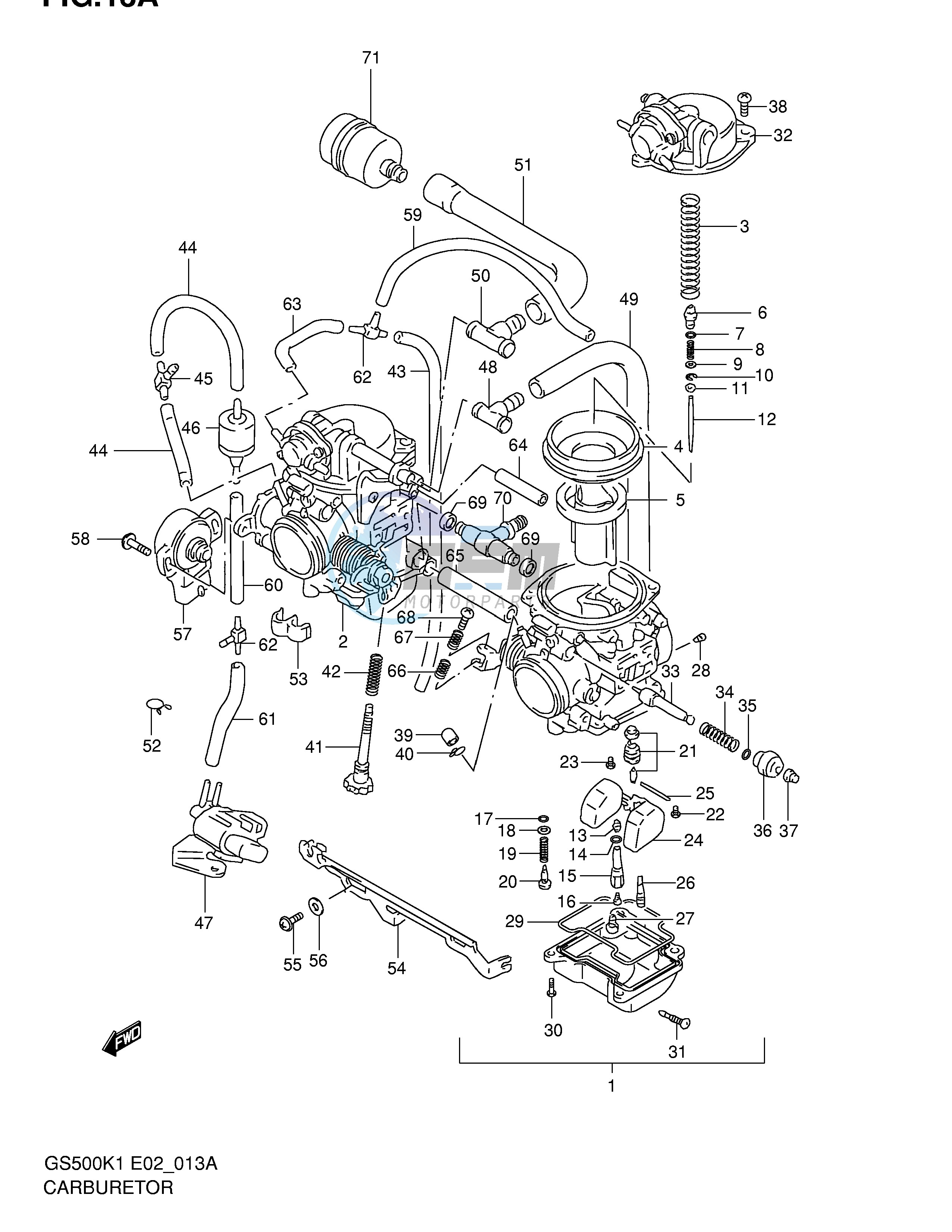 CARBURETOR (GS500HK1 HK2 HUK1 HUK2)