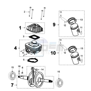 LUDIX 12 RL2 drawing CRANKSHAFT IAE ALU