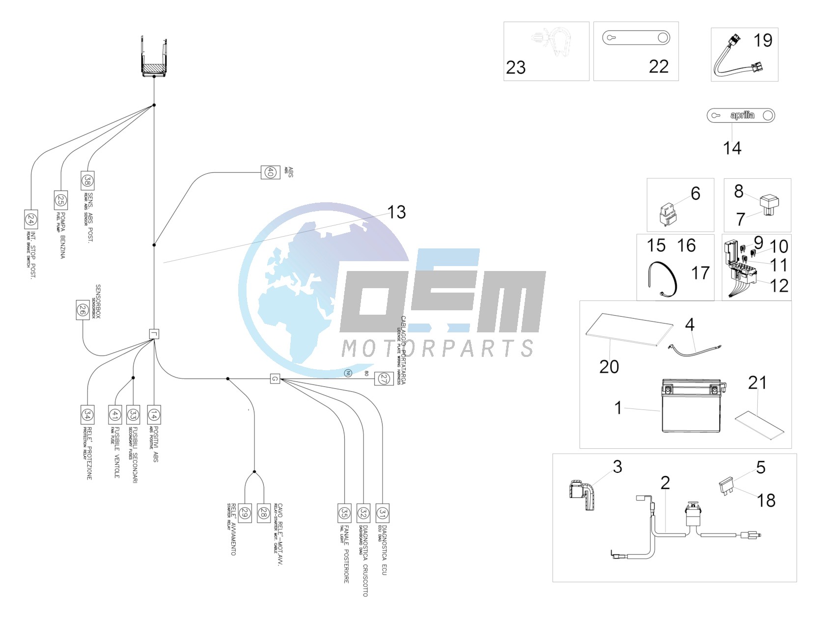 Rear electrical system