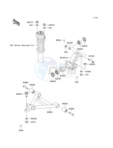 KAF620 G MULE 3000 (G1-G5) MULE 3000 drawing FRONT SUSPENSION