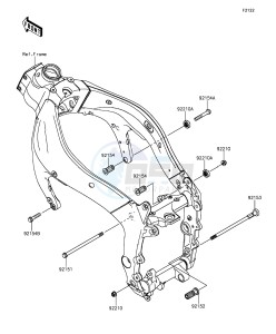 NINJA ZX-6R ABS ZX636FGFA GB XX (EU ME A(FRICA) drawing Engine Mount