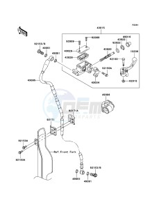 KLX450R KLX450ABF EU drawing Front Master Cylinder