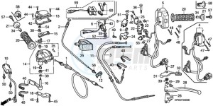 TRX500FE9 Australia - (U) drawing HANDLE LEVER/SWITCH/CABLE