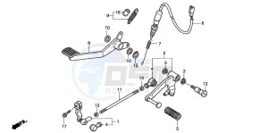 NT650V DEAUVILLE drawing PEDAL