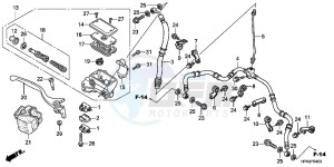 CB650FG CB650F 6ED - (6ED) drawing FR. BRAKE MASTER CYLINDER