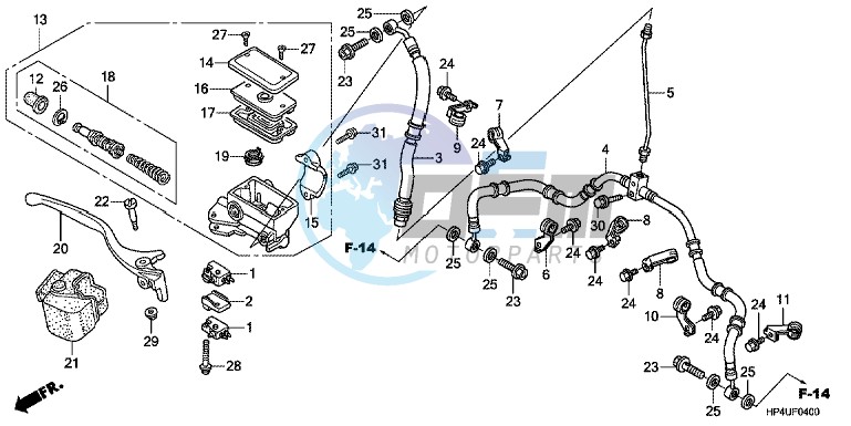 FR. BRAKE MASTER CYLINDER