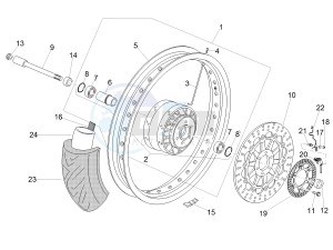 V7 III Anniversario 750 e4 (NAFTA) drawing Front wheel