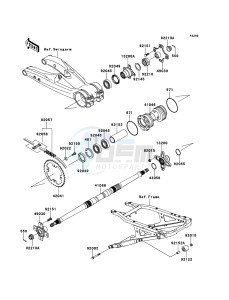 KFX450R KSF450BEF EU drawing Rear Hub