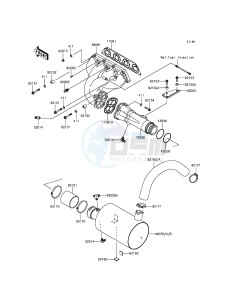 JET SKI ULTRA LX JT1500KEF EU drawing Muffler(s)