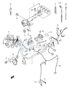 AN400 (E2) Burgman drawing WIRING HARNESS (MODEL X)