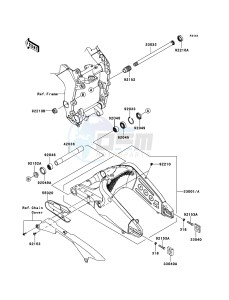 NINJA ZX-6R ZX600RDF FR GB XX (EU ME A(FRICA) drawing Swingarm