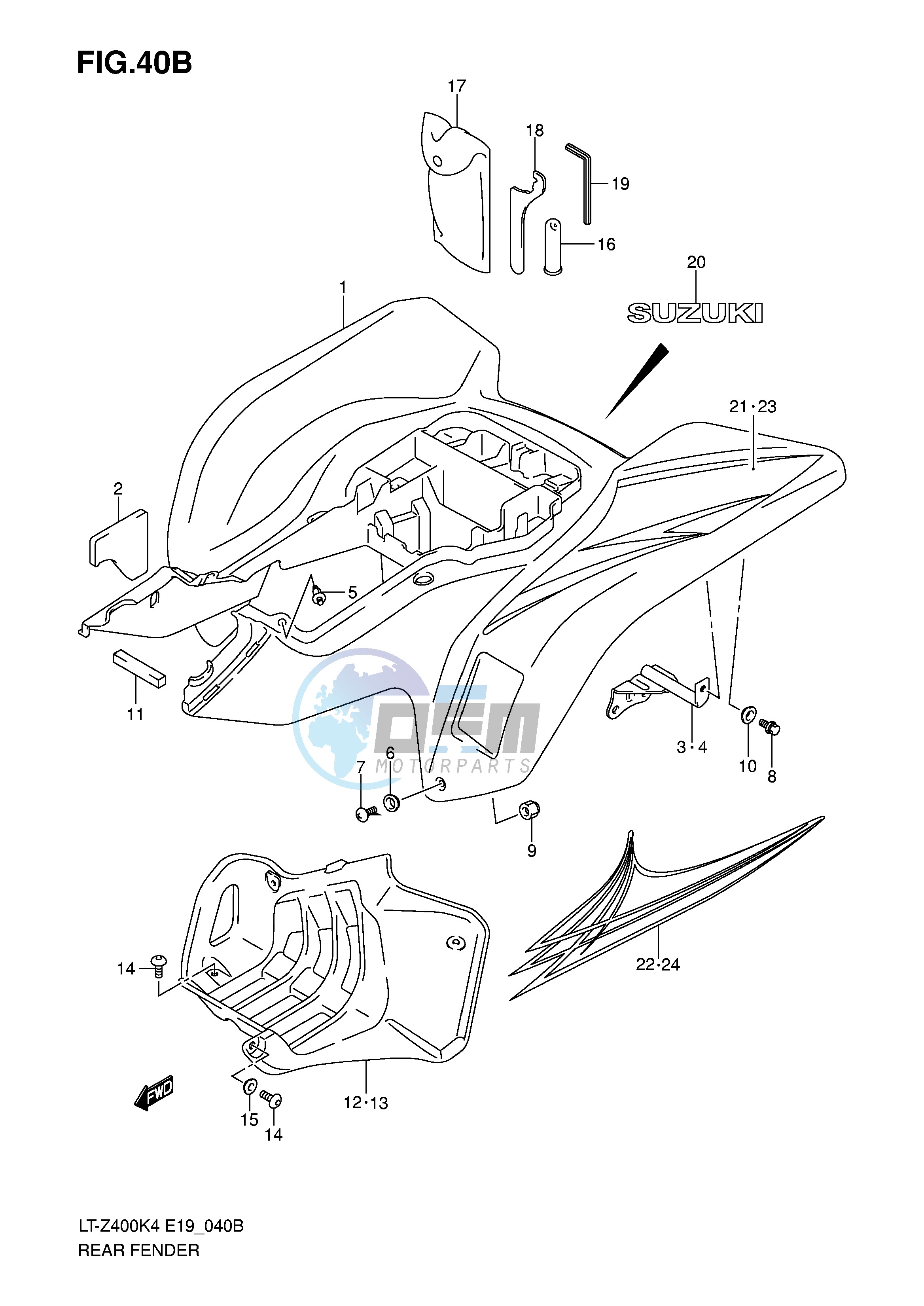 REAR FENDER (MODEL K7)