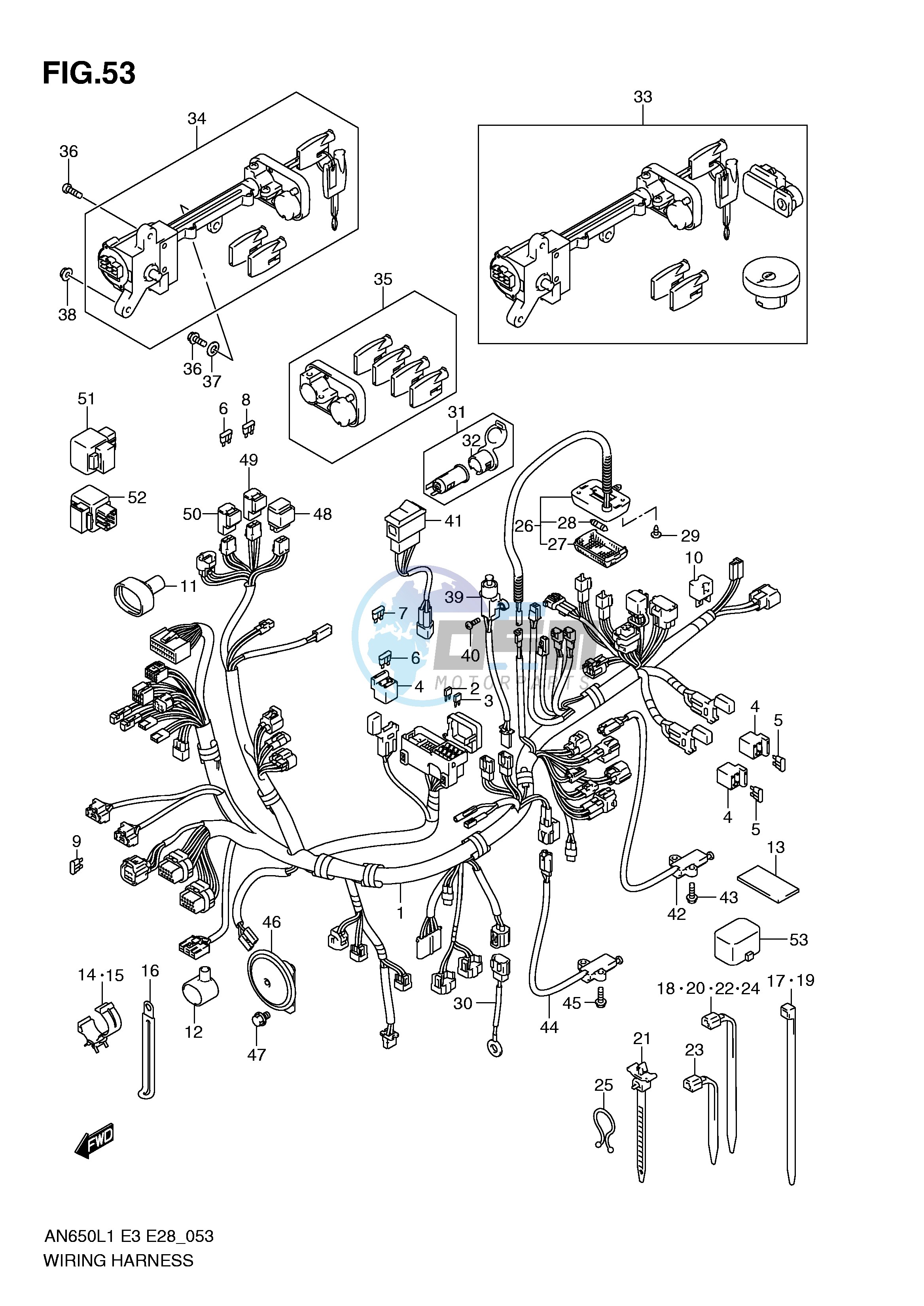 WIRING HARNESS (AN650AL1 E28)