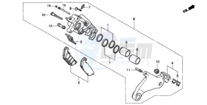 ST1100A drawing REAR BRAKE CALIPER (ST1100/ST1100AS)