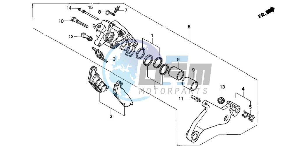 REAR BRAKE CALIPER (ST1100/ST1100AS)