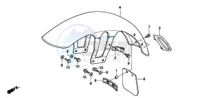 CB250P drawing FRONT FENDER