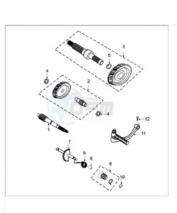 VIVA 3 L 4T SPORTLINE drawing DRIVE SHAFTS / KICKSTARTER