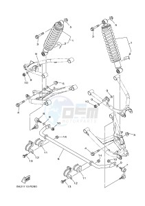 YXM700ES YXM70VPSH (B42N) drawing REAR SUSPENSION