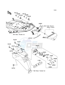 ZZR1400_ABS ZX1400FEFB FR GB XX (EU ME A(FRICA) drawing Taillight(s)