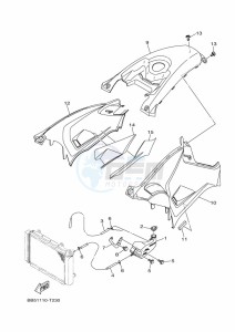 YFM450FWBD KODIAK 450 EPS (BHT2) drawing SIDE COVER