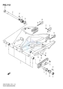 GSX-R1000 (E21) drawing REAR SWINGING ARM