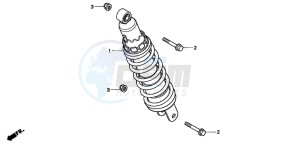 CB600F CB600F drawing REAR CUSHION